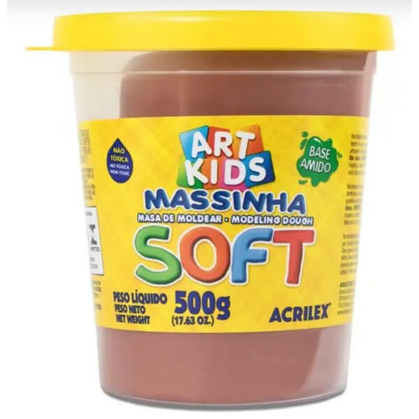 POTEDE MASSINHA DE MODELAR SOFT 500G CHOCOLATE ACRILEX