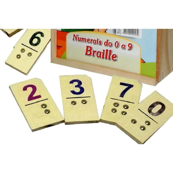 NUMERAIS DO 0 A 9 BRAILLE C/10 PC EM MDF FUNDAMENTAL - Image 2
