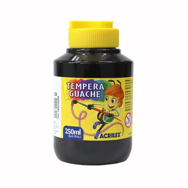 TINTA GUACHE 250 ML PRETO ACRILEX