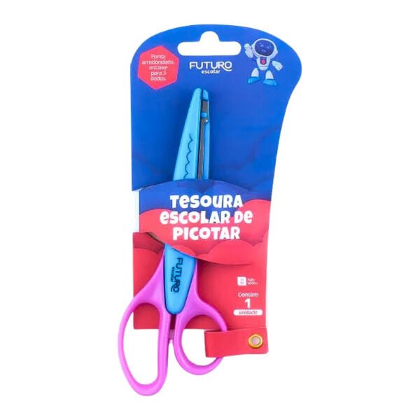 TESOURA PICOTAR 16CM BLISTER FE141202 FUTURO