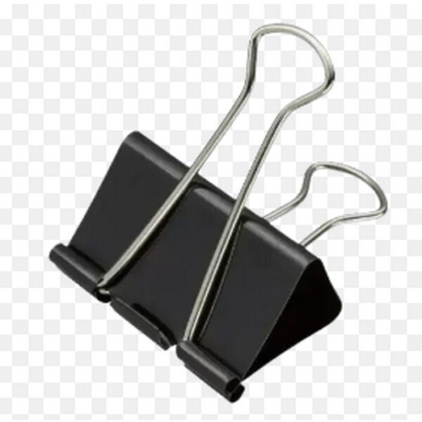 PRENDEDOR DE PAPEL METAL BLINDER 41MM PRETO C/24 FUTURO - Image 2