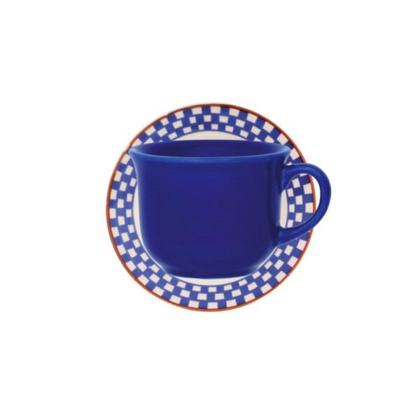 JOGO DE CHA 12PC CERAMICA BRANCA E AZUL DONNA JARDIM DE CEREJAS BIONA - Image 2
