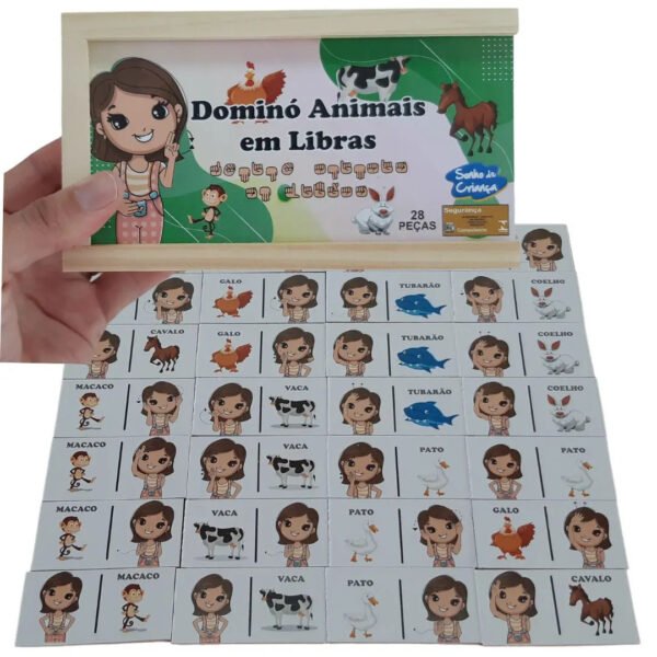 DOMINO ANIMAIS EM LIBRAS SONHO DE CRIANÇA - Image 3