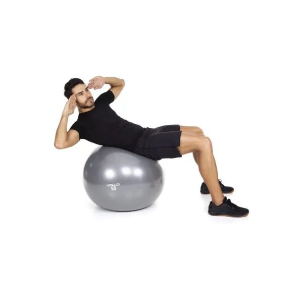 BOLA DE GINÁSTICA C/ BOMBA 75CM CINZA VOLLO - Image 3