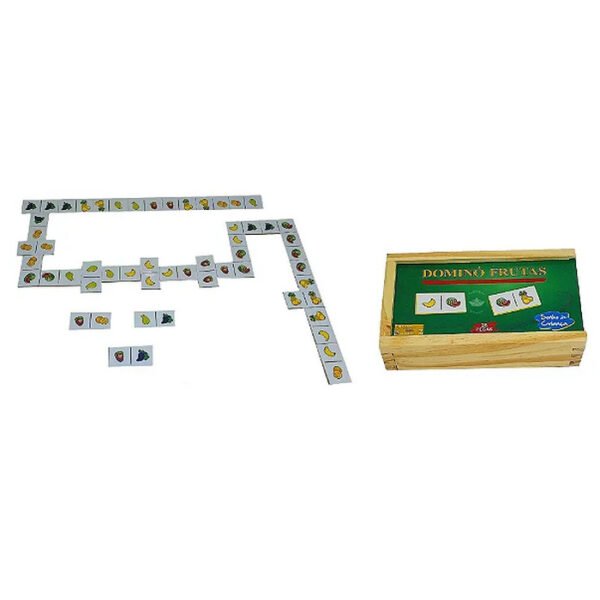 DOMINO DE FRUTAS EM MADEIRA SONHO DE CRIANÇA