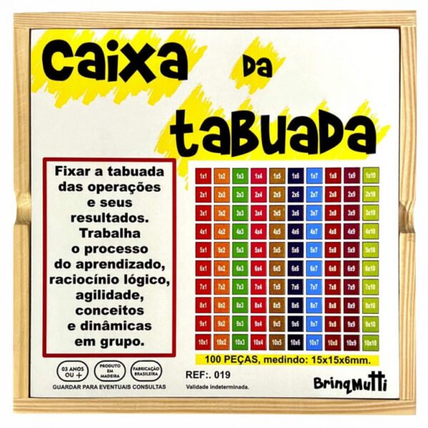 CAIXA DA TABUADA REF 019 BRINQMUTTI