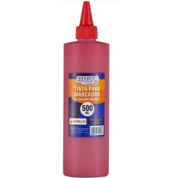 TINTA P/ MARCADOR DE QUADRO BRANCO 500ML VERMELHO BRW