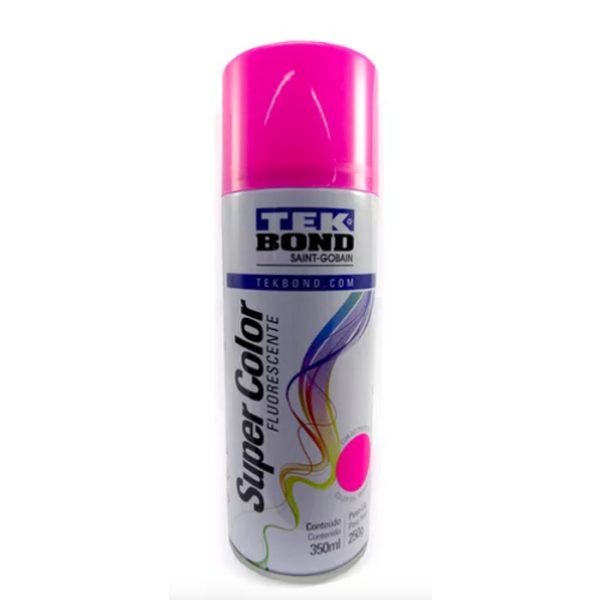 TINTA SPRAY FLUORESCENTE ROSA 350ML TEK BOND