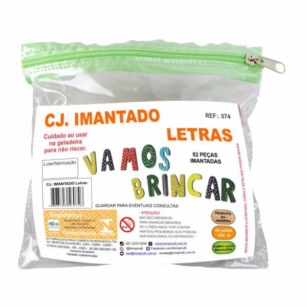 CONJUNTO IMANTADO LETRAS REF 074 BRINQMUTTI