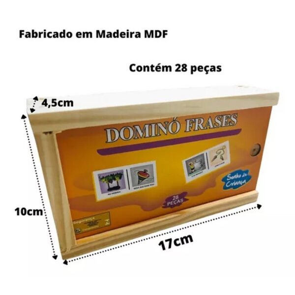 DOMINO DE FRASES EM MADEIRA SONHO DE CRIANÇA - Image 2