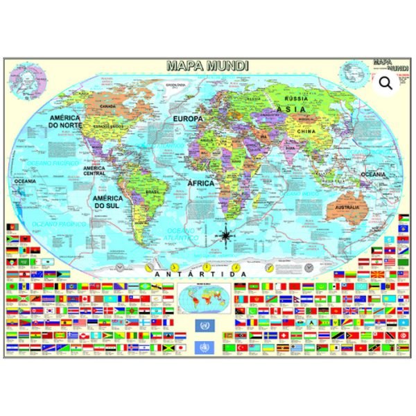 MAPA MUNDI POLITICO 120X90 BIA MAPAS