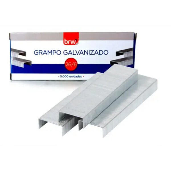 CAIXA DE GRAMPO 26/6 GALVANIZADO C/ 5000 BRW