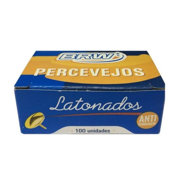 CAIXA DE PERCEVEJOS LATONADOS PV0100 C/100 BRW - Image 3