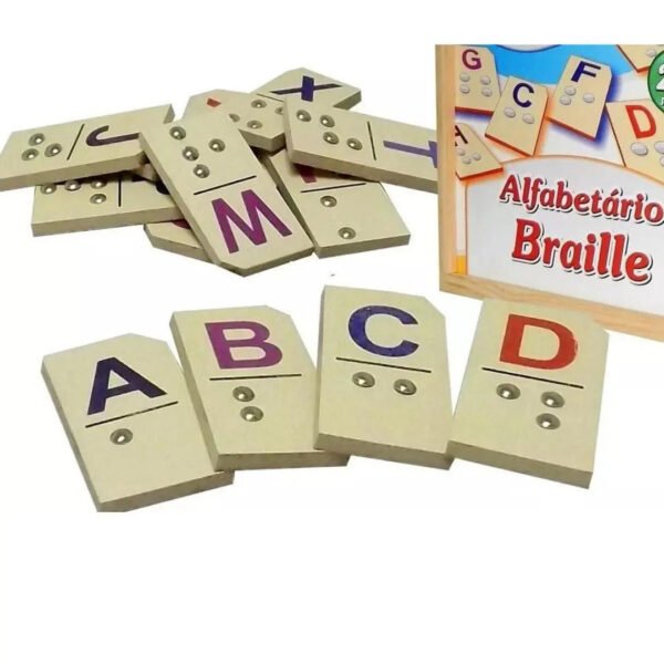 ALFABETO BRAILLE  EM MDF 26PC FUNDAMENTAL - Image 2