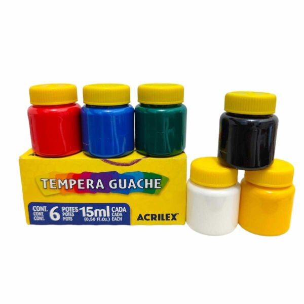 CAIXA DE GUACHE 15ML C/ 6 CORES HANG ACRILEX - Image 2