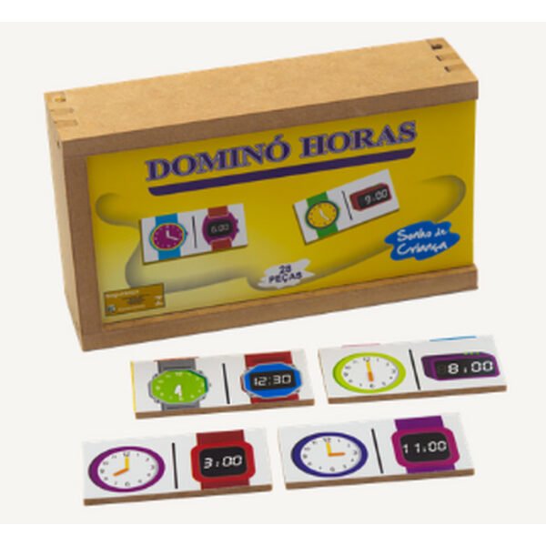 DOMINO DE HORAS EM MADEIRA SONHO DE CRIANÇA - Image 3