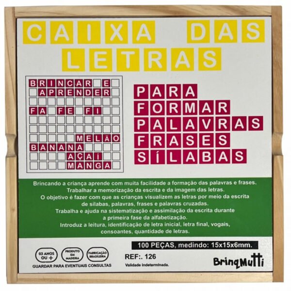 CAIXA DAS LETRAS REF 126 BRINQMUTTI