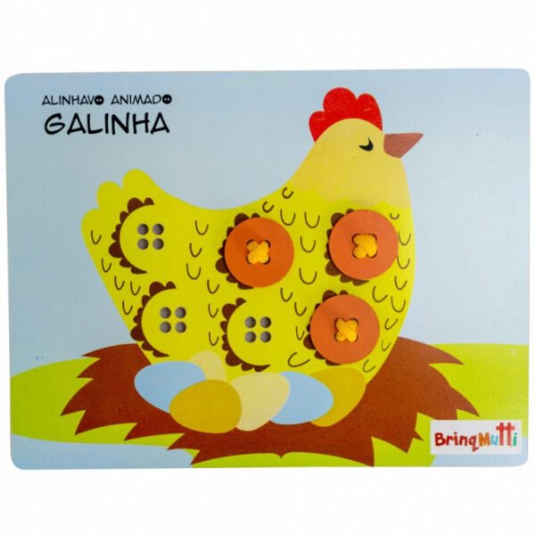 ALINHAVO ANIMADO - GALINHA REF 003 BRINQMUTTI - Image 2