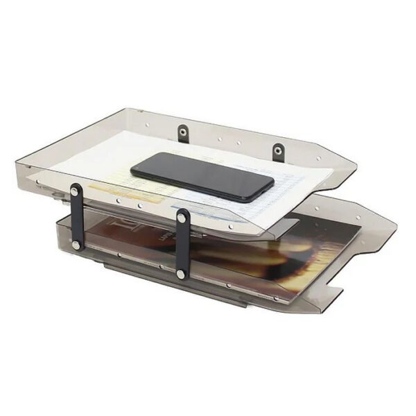 CAIXA PARA CORRESPONDENCIA MOVEL DUPLA SLIM FUME SELADA WALEU - Image 2