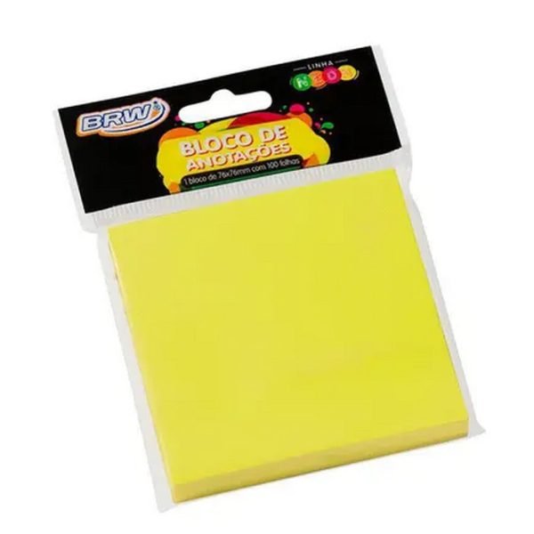 ANOTE E COLE 76X76 AMARELO NEON C/100 F BRW