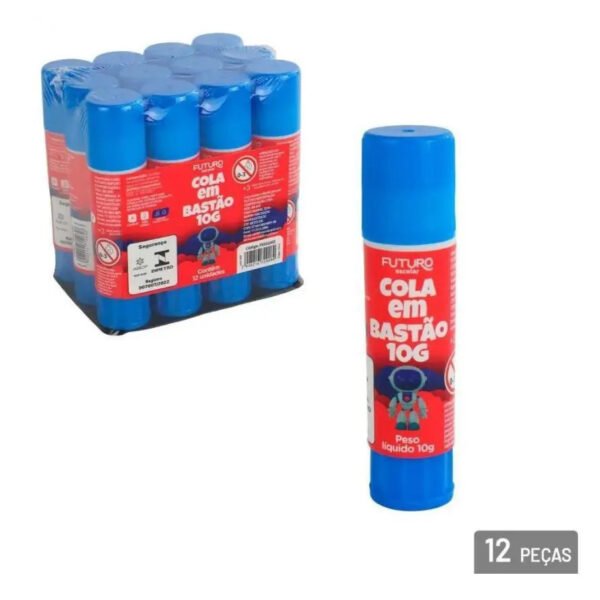 PACOTE DE COLA BASTÃO 10G C/ 12 FUTURO