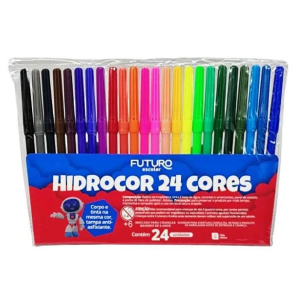 CANETINHA HIDROGRAFICA C/24 CORES FUTURO