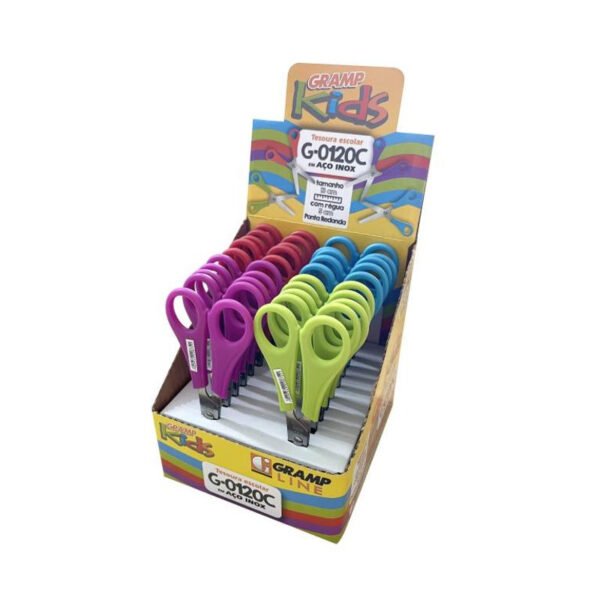 TESOURA ESCOLAR 13,5CM G-0120C GRAMPLINE