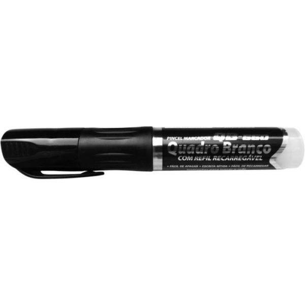 CAIXA DE MARCADOR DE QUADRO BRANCO RECARREGAVEL QB-550 PRETO C/10 GRAMPLINE - Image 3