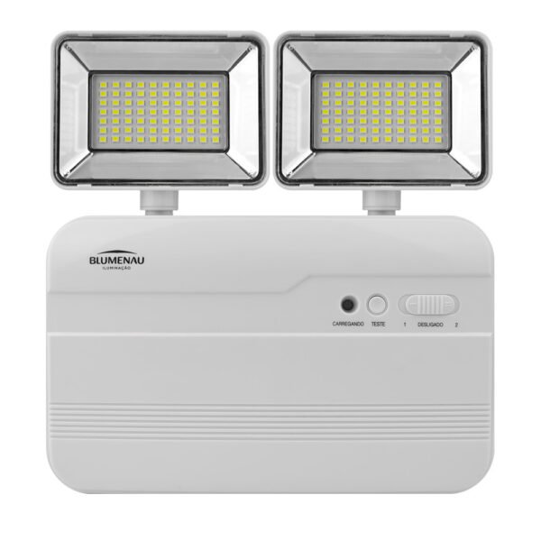 LUMINARIA DE EMERGENCIA LED 2 FAROIS 18W 3000 LUMENS 6500K BLUMENAU