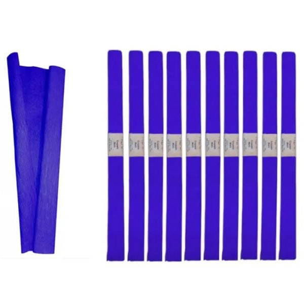 PAPEL CREPOM COMUM AZUL 48X200 C/10 RIDET