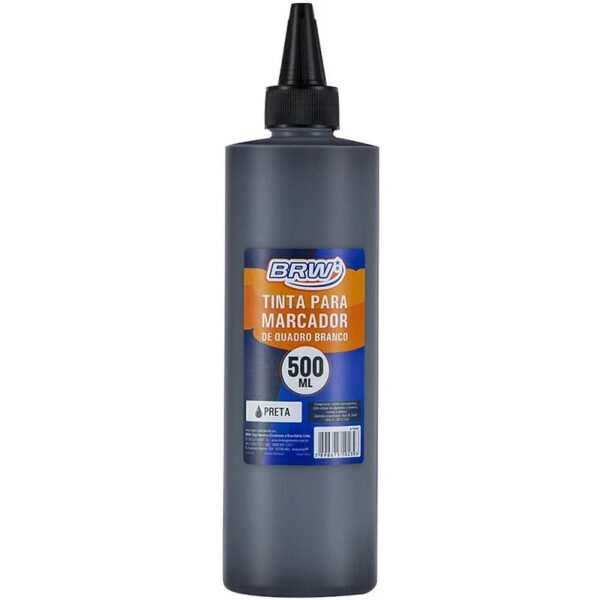 TINTA P/ MARCADOR DE QUADRO BRANCO 500ML PRETO BRW