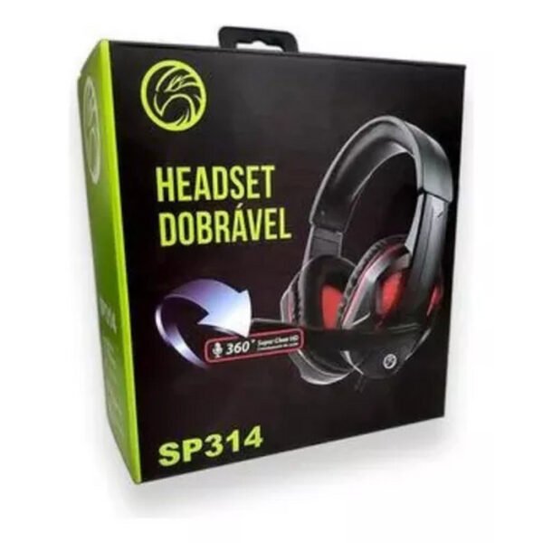 FONE DE OUVIDO HEADSET GAMER C/ MICROFONE BPC-SP314 BRAZILPC