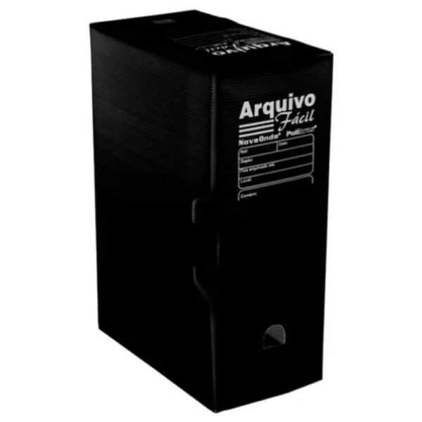 ARQUIVO FACIL ECONOMICO PRETO C/ 10 POLIBRAS