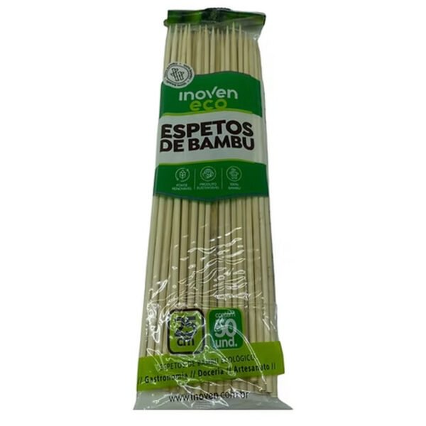 ESPETO DE BAMBU P/CHURRASCO 25CM C/50 INOVEN