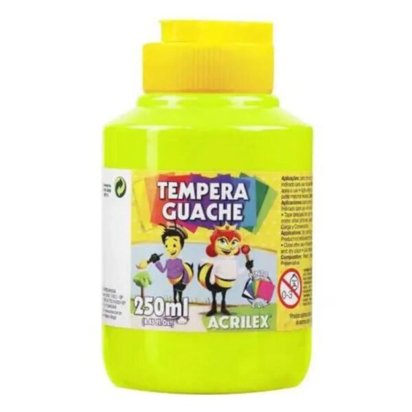 TINTA GUACHE 250ML AMARELO LIMAO ACRILEX