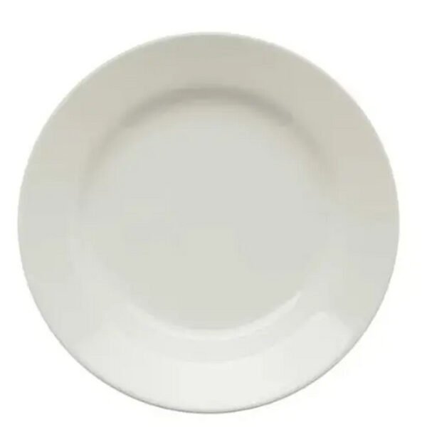 PRATO RASO CERAMICA 24CM DONNA BRANCO BIONA
