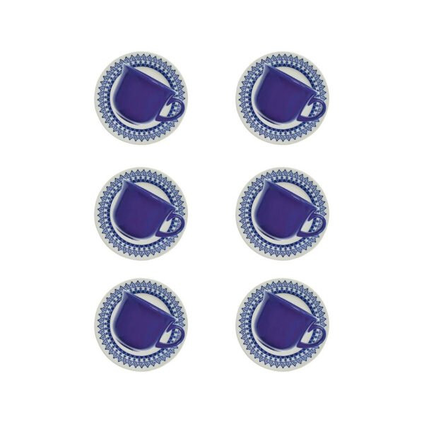 JOGO DE CHA 12PC CERAMICA AZUL E MARFIM DONNA GRECIA BIONA - Image 3