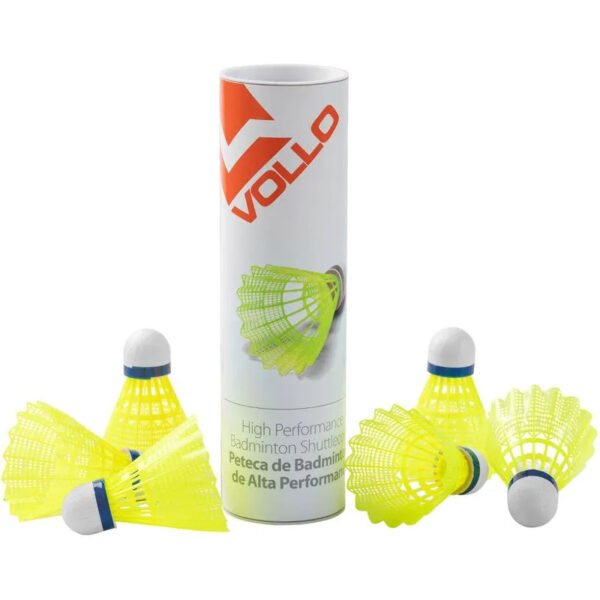 KIT DE PETECAS BADMINTON NYLON BRANCA C/6  VOLLO