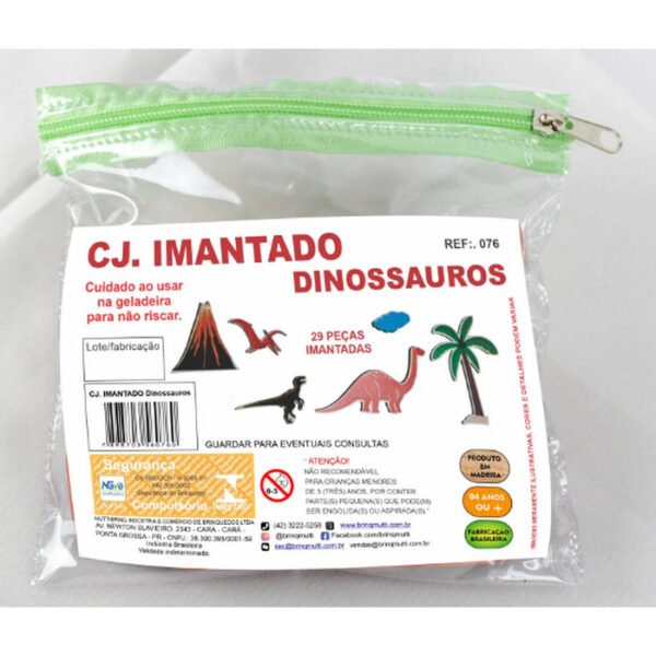 CONJUNTO IMANTADO DINOSSAUROS REF 076 BRINQMUTTI