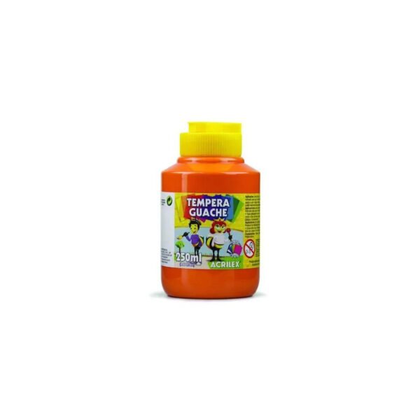 TINTA GUACHE250 ML LARANJA ACRILEX