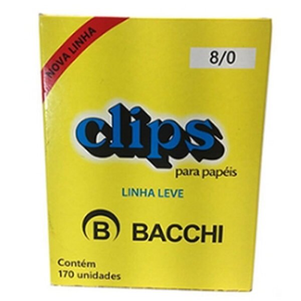 CLIPS GALV. AÇO 8/0 LINHA LEVE C/170 BACCHI