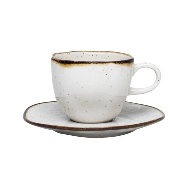 JOGO DE CHA 12PC PORCELANA BRANCA E MARROM PIGMENTADO RYO MARESIA OXFORD - Image 2