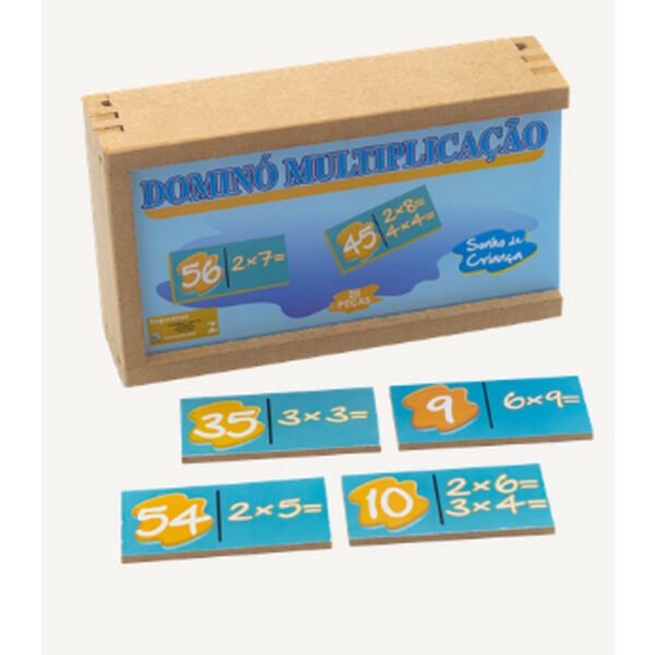 DOMINO DE MULTIPLICACAO EM MADEIRA SONHO DE CRIANÇA