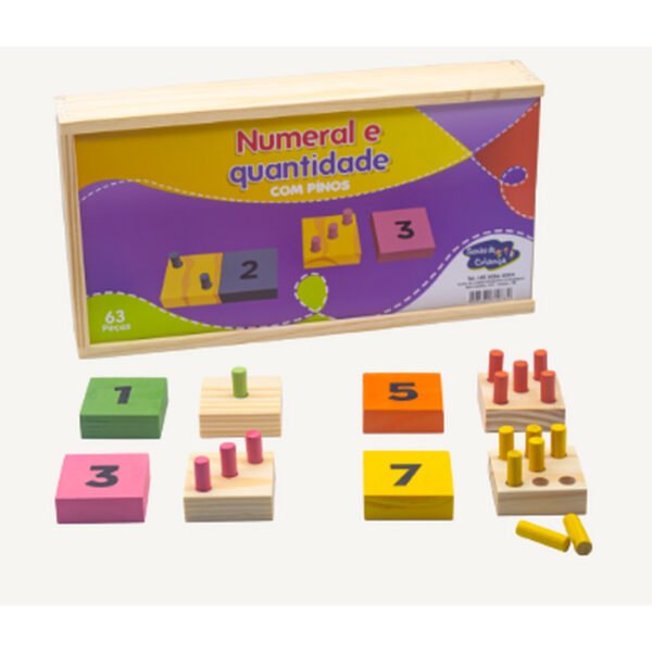 NUMERAL E QUANTIDADE COM PINOS SONHO DE CRIANÇA