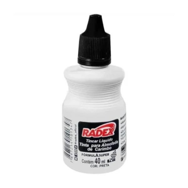 TINTA P/ CARIMBO 40ML PRETA RADEX