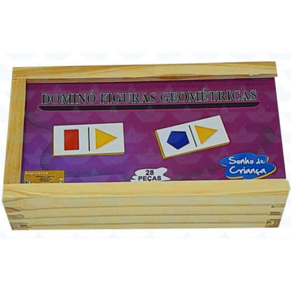 DOMINO DE FIGURAS GEOMETRICAS EM MADEIRA SONHO DE CRIANÇA - Image 2