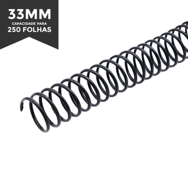 PACOTE DE ESPIRAL 33MM PARA 300 FOLHAS C/27 AFORPLASTIC