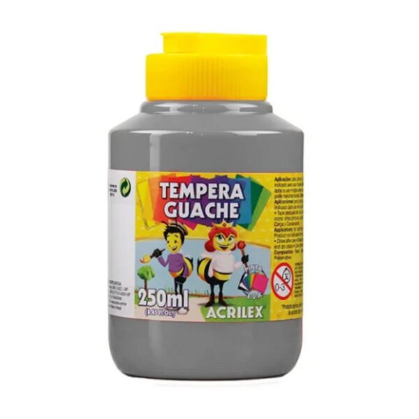 TINTA GUACHE 250ML CINZA ACRILEX
