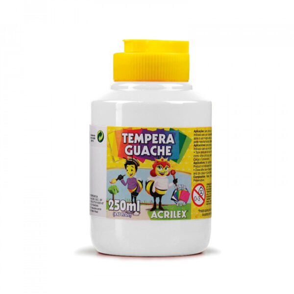 TINTA GUACHE250 ML BRANCO ACRILEX