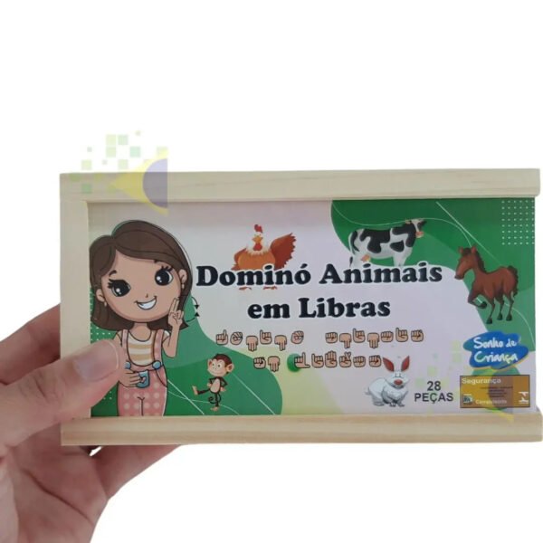 DOMINO ANIMAIS EM LIBRAS SONHO DE CRIANÇA